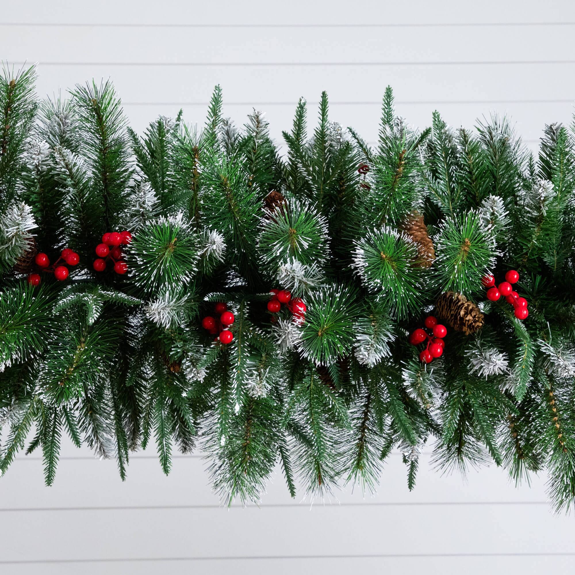 8ft. Holiday Green Pine Artificial Christmas Archway with Pinecones & Berries